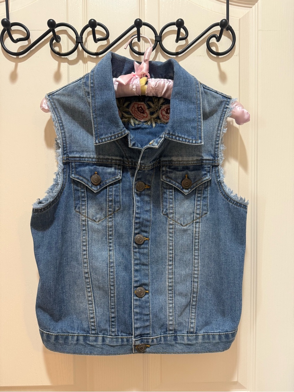 Shyanne Blue Denim Sleeveless Denim Vest size small